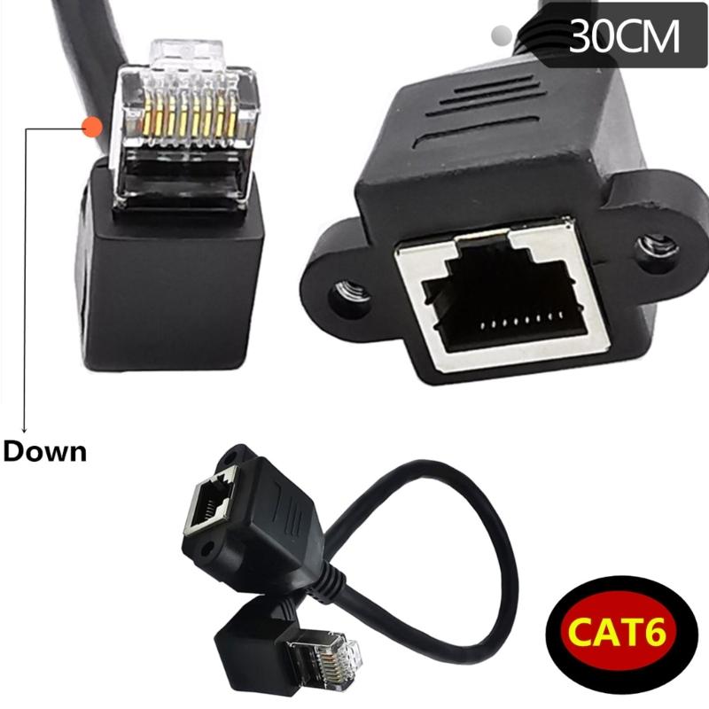 Сетевой кабель-удлинитель Cat6 RJ45 Ethernet для быстрой гигабитной передачи данных и экономии места