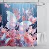 3d красивая шторка для душа с бабочками водонепроницаемая полиэстеровая ткань шторка с 3D-печатью украшение для ванной комнаты с крючками
