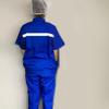 Jinbaiqi Lightweight Royal Blue Short-Sleeve Work Uniform Set
