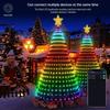 5.91FT Smart App Control 400pcs LED Christmas Tree Lights Colorful DIY Fairy Garland Indoor and Outdoor Decoration, Waterproof