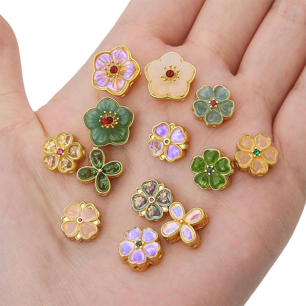 1 шт./пакет медные золотые цветочные бусины-разделители DIY ожерелье браслет серьги кольца ювелирные аксессуары