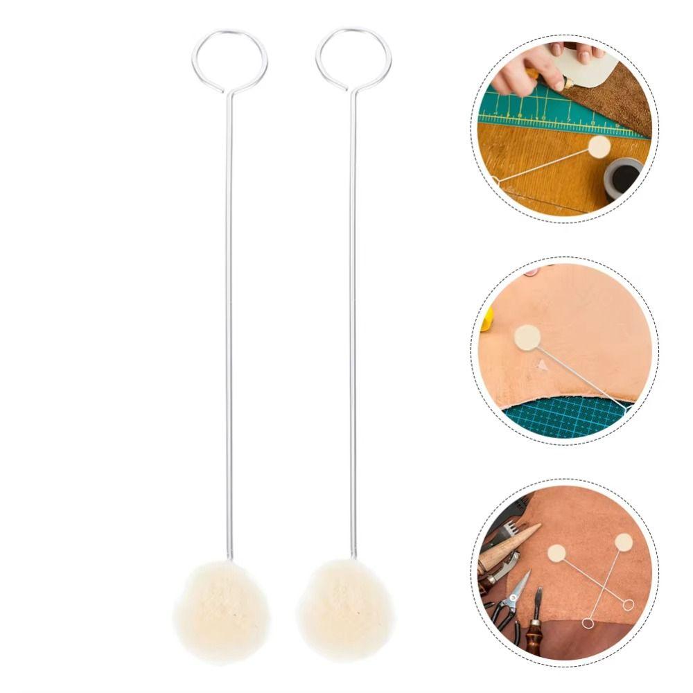100Pcs 12.5/15cm Wool Daubers Ball Brush Corrosion-resistant Leatherworking Tools Clothes Painting