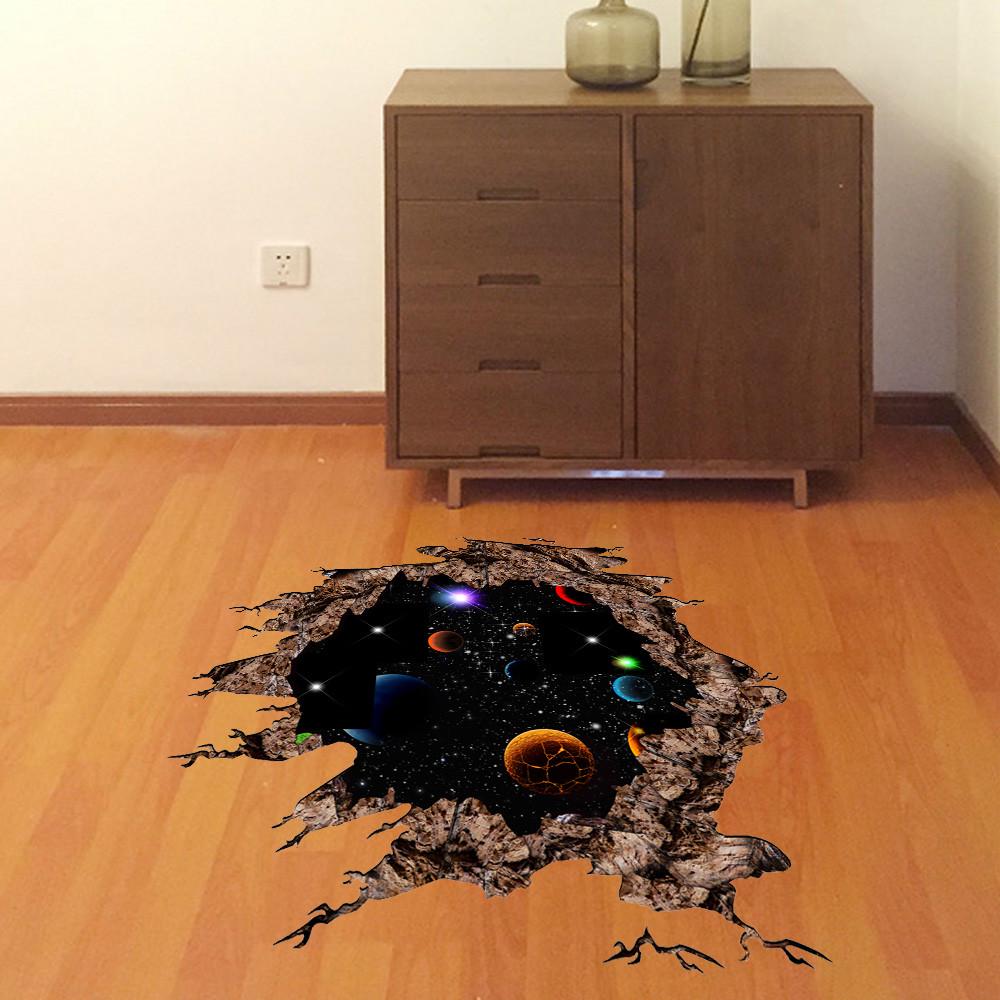 3D наклейки на пол/стену, съемные настенные наклейки, виниловые художественные декоры для гостиной