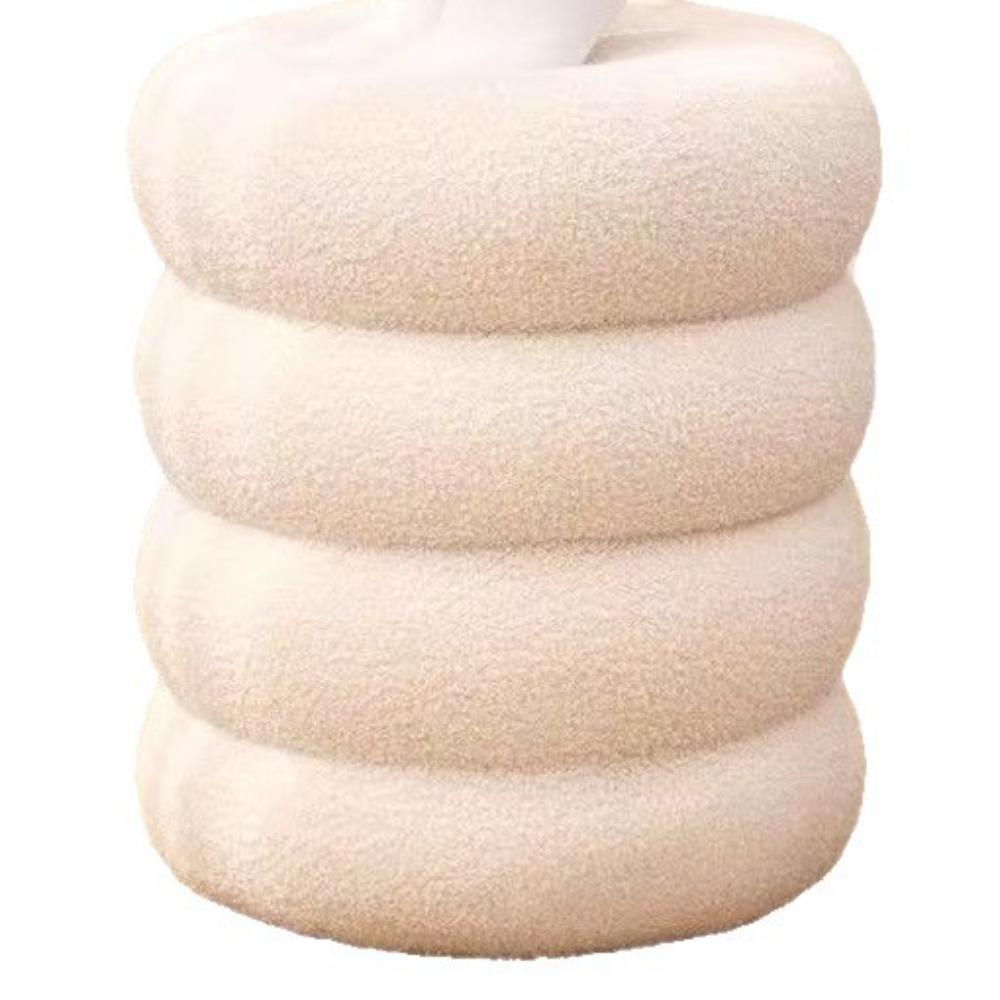 Кремовый стиль Бытовой маленький табурет Домашняя мебель Круглый табурет Минималистичный низкий табурет Дом