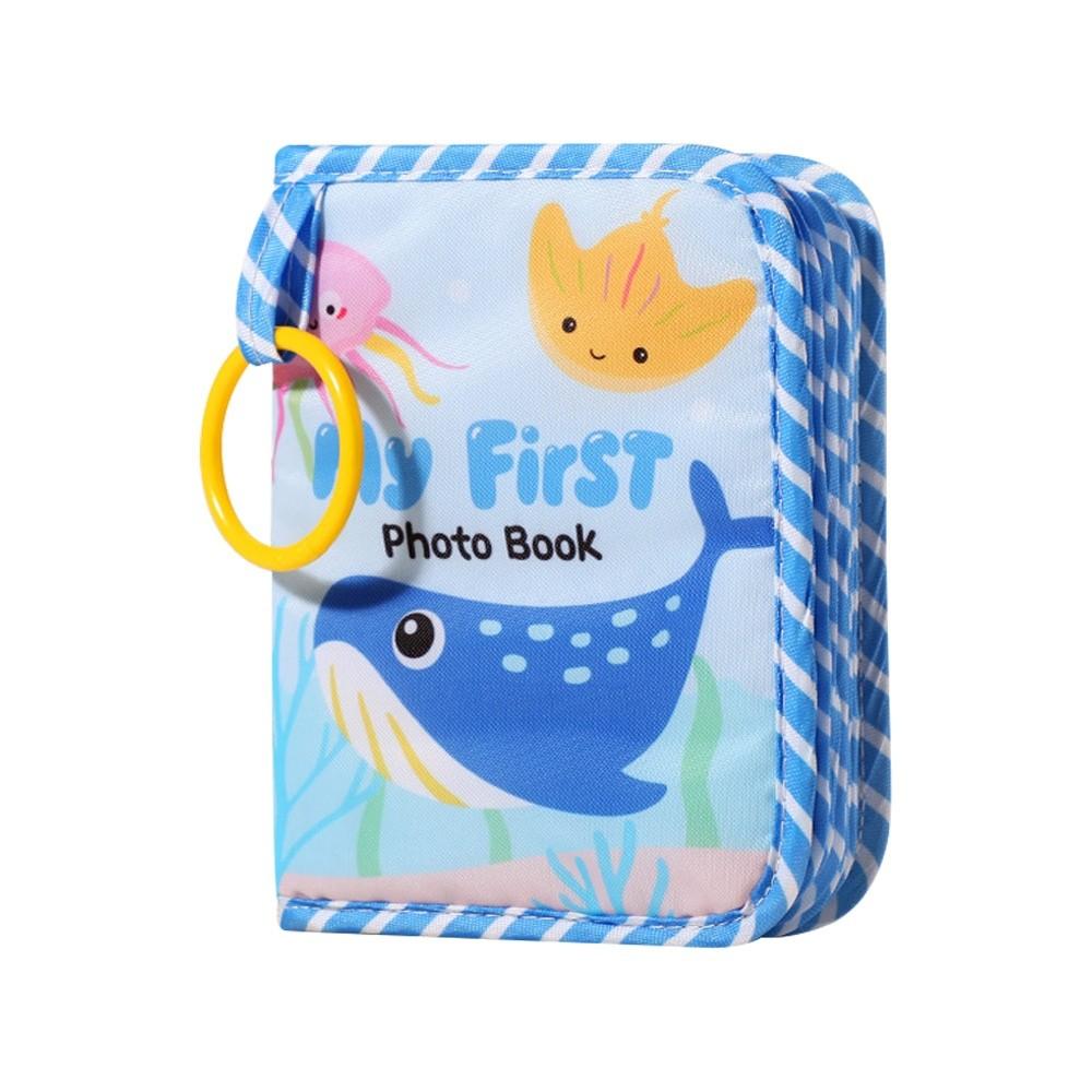 1 Count Cartoon Baby Cloth Book Album with Safety Mirror Soft Cloth Newborn Anniversary Album Multi-color Children's Album Gifts