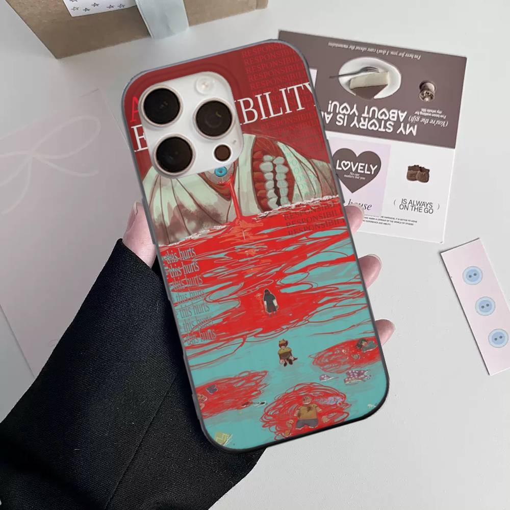 Популярная Игра Аниме M-Полоскание Рта Для IPhone 17 16 15 Plus Pro Max 12 14 Plus 11 13 Волна Гофрированная Полоска Чехол для Телефона