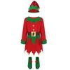 Green & Red Costumes Sets Adults Christmas Dress Fancy Dress Classical Unisex Elf Festive Christmas Fancy Dress Costumes