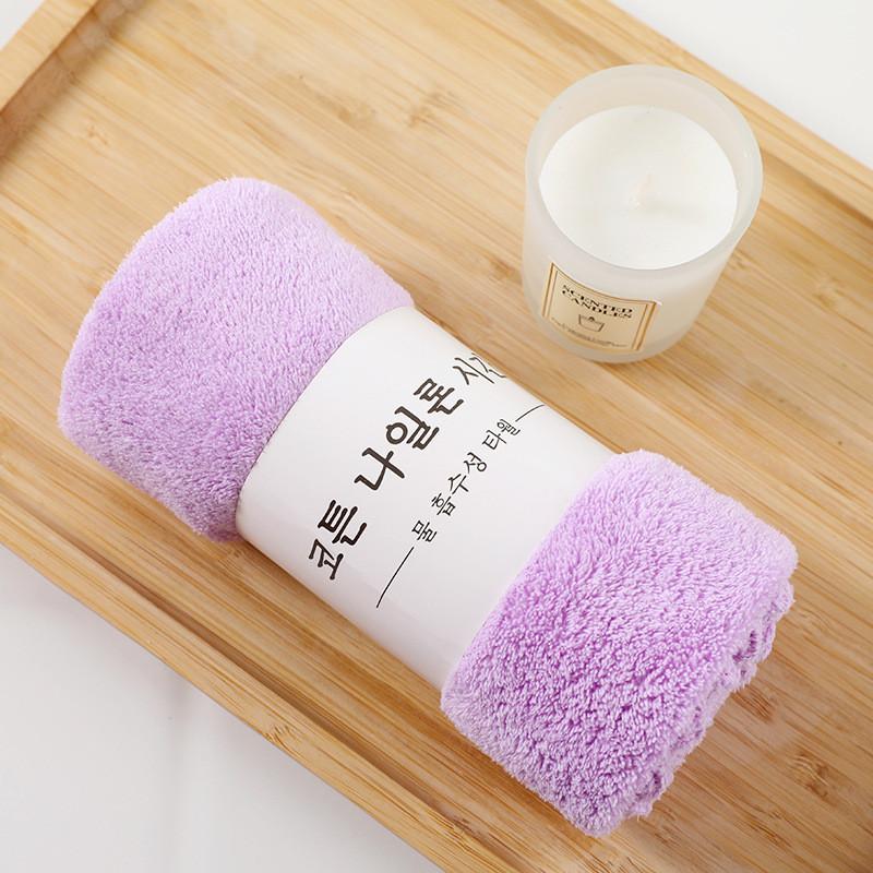 Plush Coral Fleece Towel 30x60cm Soft Absorbent Home Gift For Adults