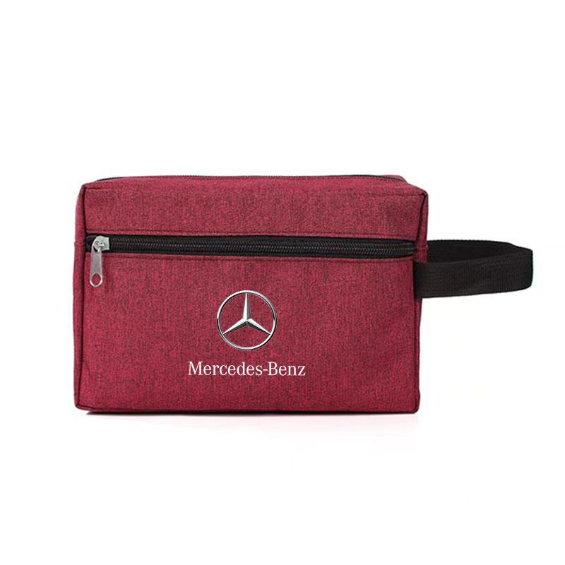 Car Portable USB Data Line Charger Plug Car keys driver's license Storage Bag For Mercedes Benz A B C E S Class CLA CLS SLK GLA CD1