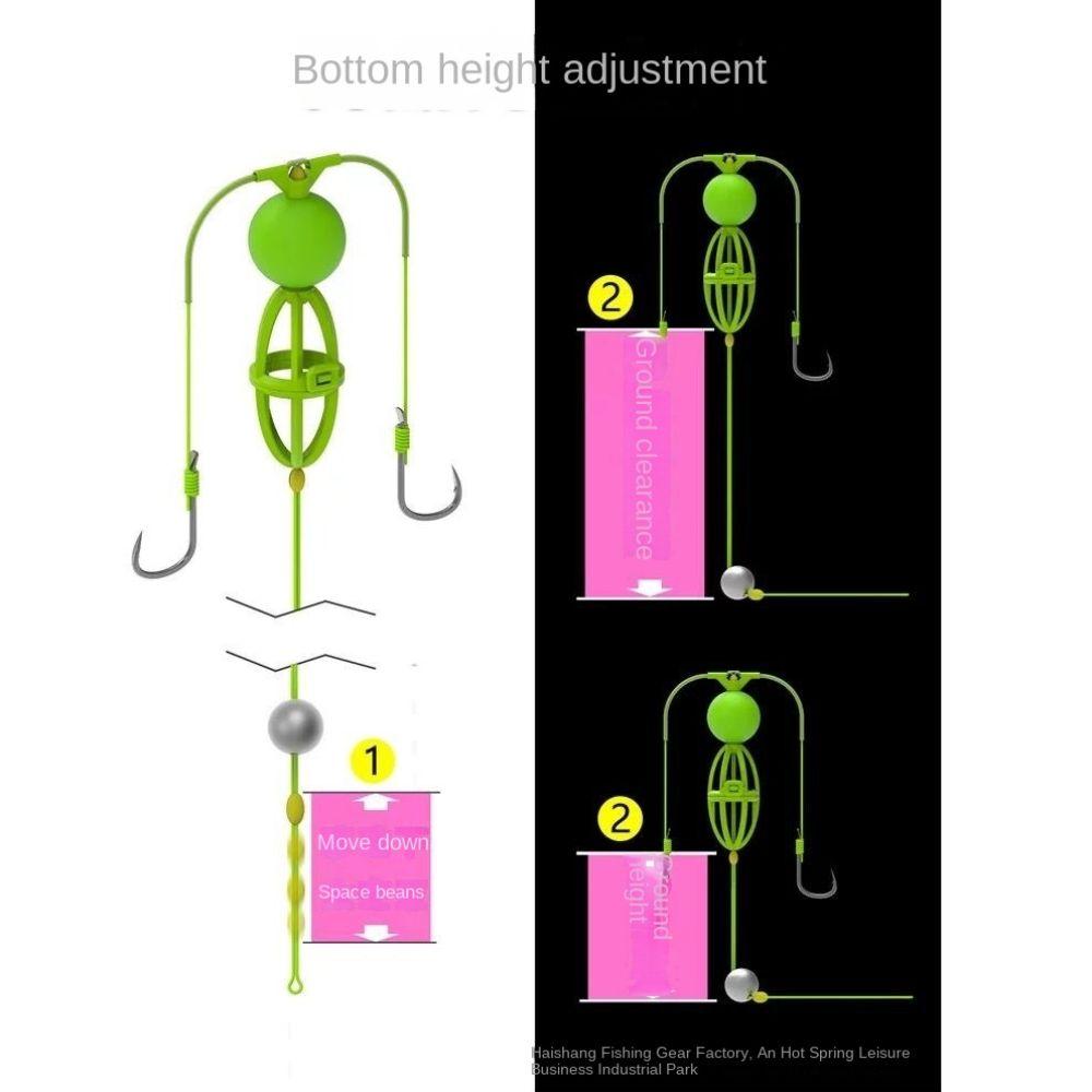 String Hook Fishing Bait Cage Carbon Steel Fishing Spring Bait Cage Line Group Feeder Sinker Sea