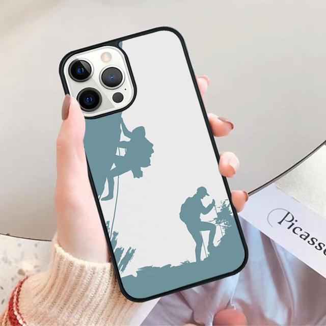 Чехол для телефона 'Альпинизм' для iPhone 17 Air 16 15 14 12 13 PLUS 11 PRO MAX Задняя крышка Fundas Shell