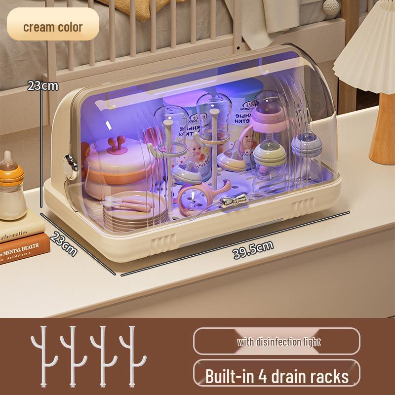 Стерилизатор для детских бутылочек и посуды, стойка для хранения с пылезащитной крышкой