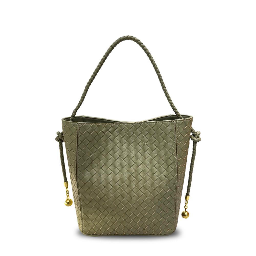 / Cross Border Новая одноплечевая повседневная сумка-ведро с узлом в виде маленького золотого шара Большая вместительная сумка для женщин