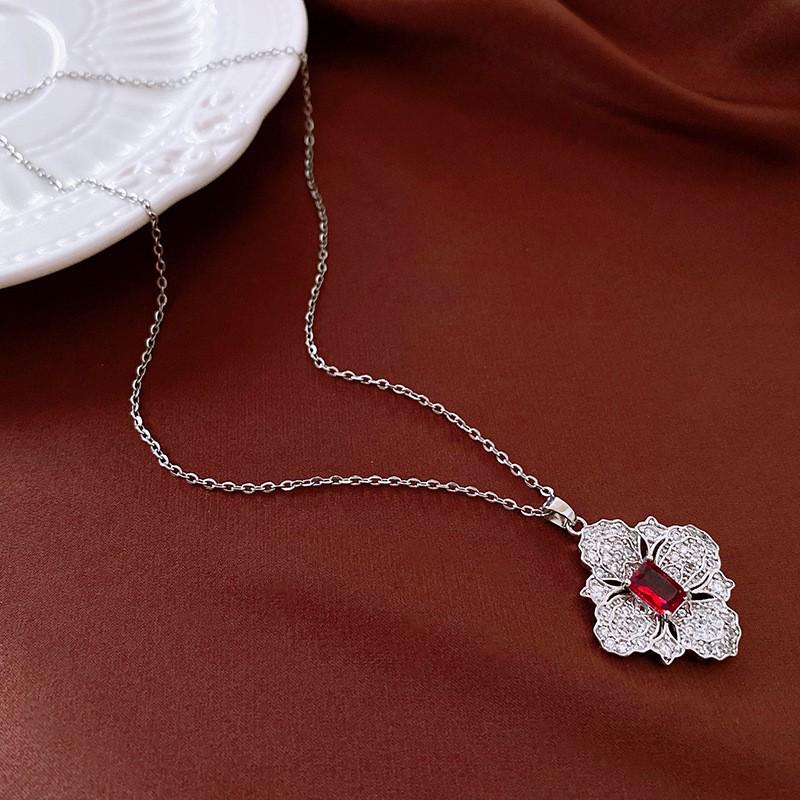 Инкрустированное бриллиантами колье-цветок и ретро-браслет, серьги - набор, европейский и американский стиль, цепочка для ключиц, ювелирные изделия высокого класса