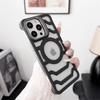 Подходит для iPhone16, чехол из углеродного волокна с магнитным креплением для мобильного телефона Apple 15, интегрированный кронштейн 14Pro, чехол Half Pack 13 с функцией рассеивания тепла