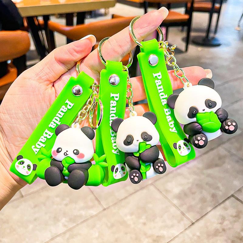 Delightful Chengdu Panda Plush Keychain Soft Silicone Key Fob Perfect For Couples And Friends