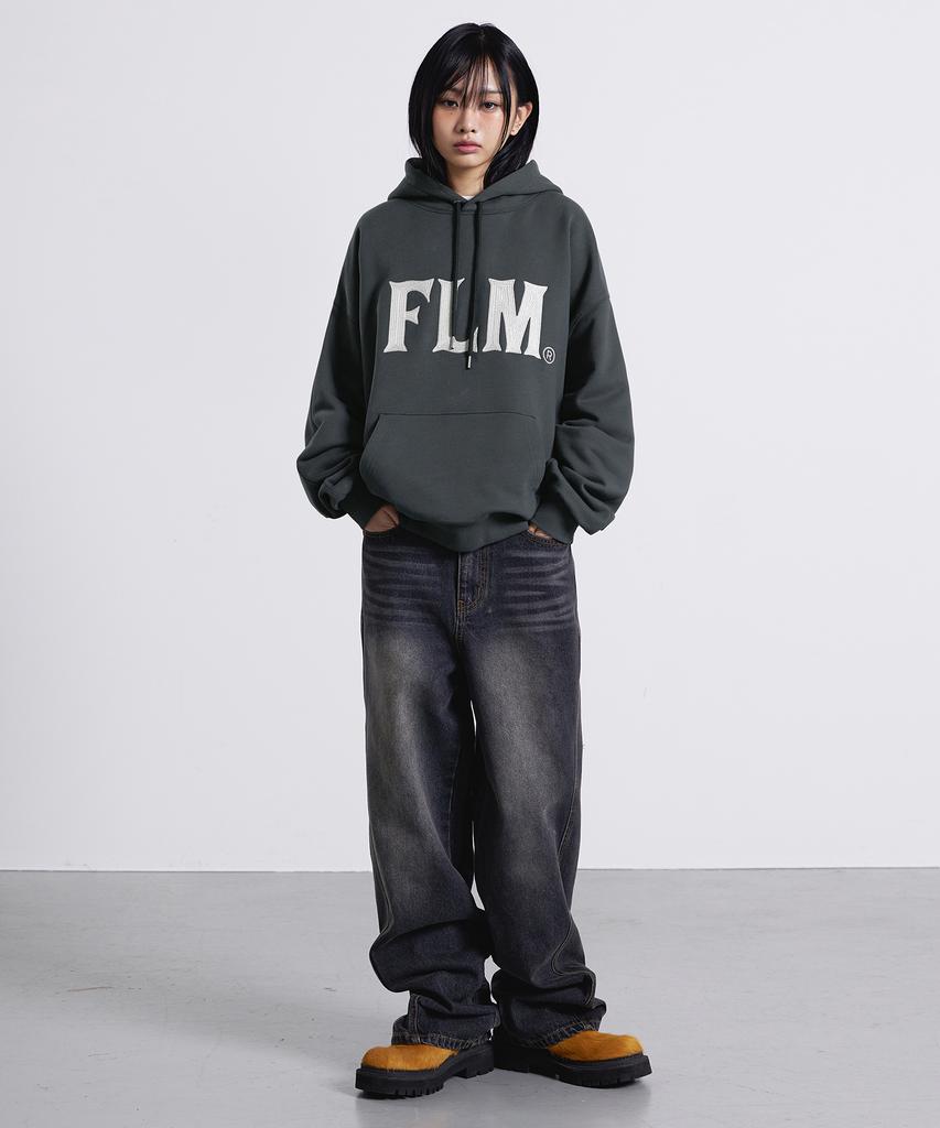Худи с логотипом Flm Stitch - Черный