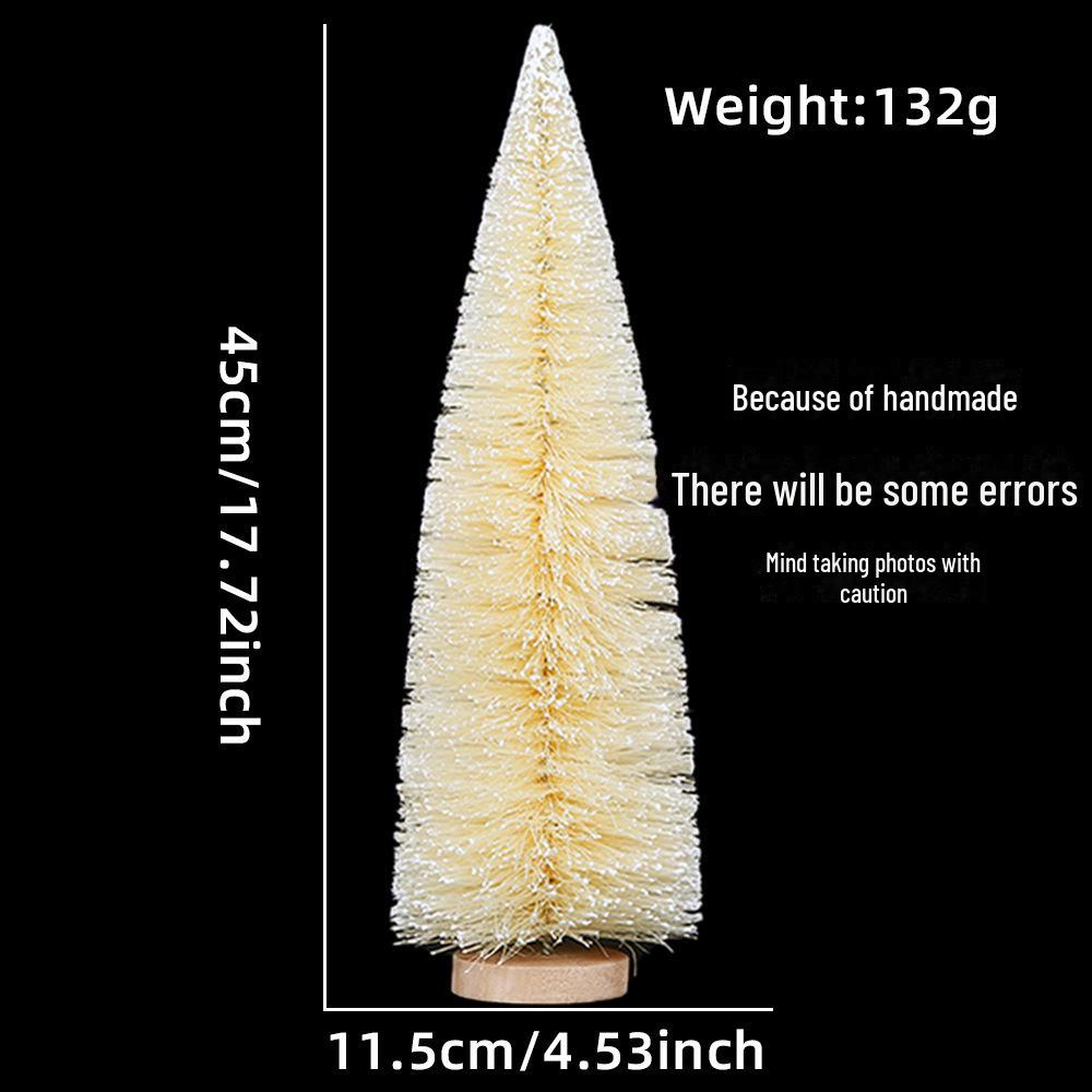 White Mini Christmas Tree Desktop Ornament - Small Christmas Decorations for Window Display