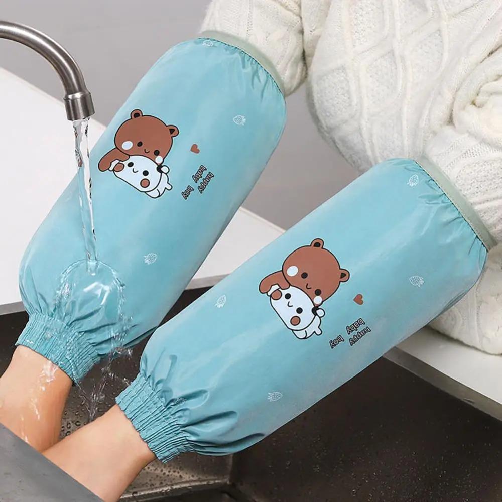 2 пары нарукавников с рисунком из мультфильма, грязеотталкивающие защитные нарукавники, противообрастающие чехлы