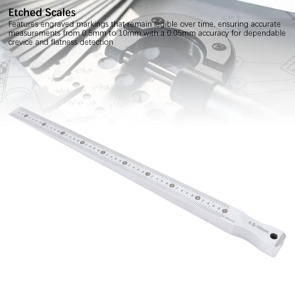 High-Contrast Markings Wedge Feeler Gauge Crevice Measurement Tool For Automotive Repair