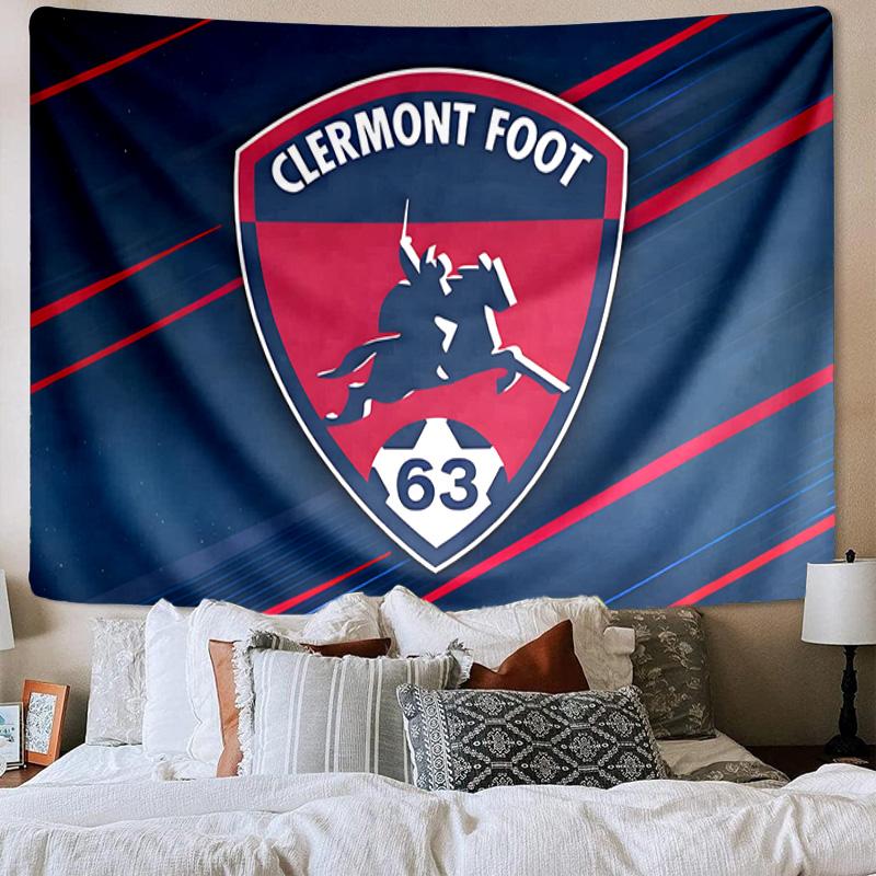 Clermont Foot Crest Design Tapestry Playroom Tapestry, Accessories for Bedroom,Livingroom, dormitory Room Wall Decor Fan Birthday Gifts