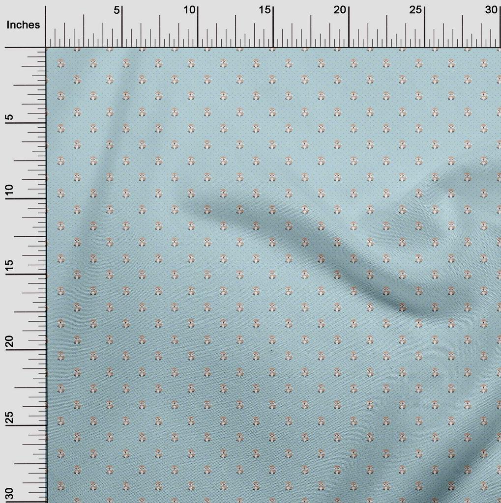 oneOone Ткань Cotton Flex Light Blue с азиатской тематикой, японский швейный материал, ткань с принтом, по ярдам, 40 дюймов