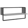 4 Piece Wall Shelf Set with Bars Grey Sonoma Particleboard