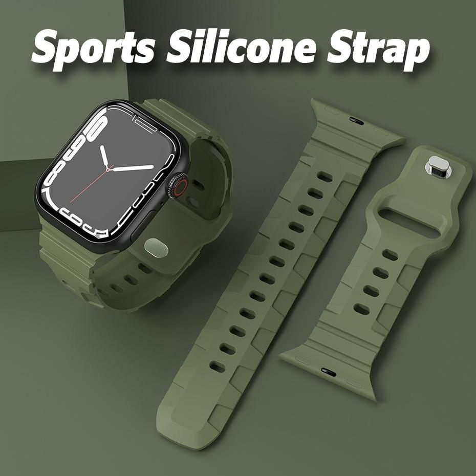 Silicone Strap For Apple Watch Band 44mm 45mm 38mm 41mm 42mm 40mm Wristband Bracelet For iWatch Series SE 9 8 7 6 5 4 3 Ultra Band 49mm