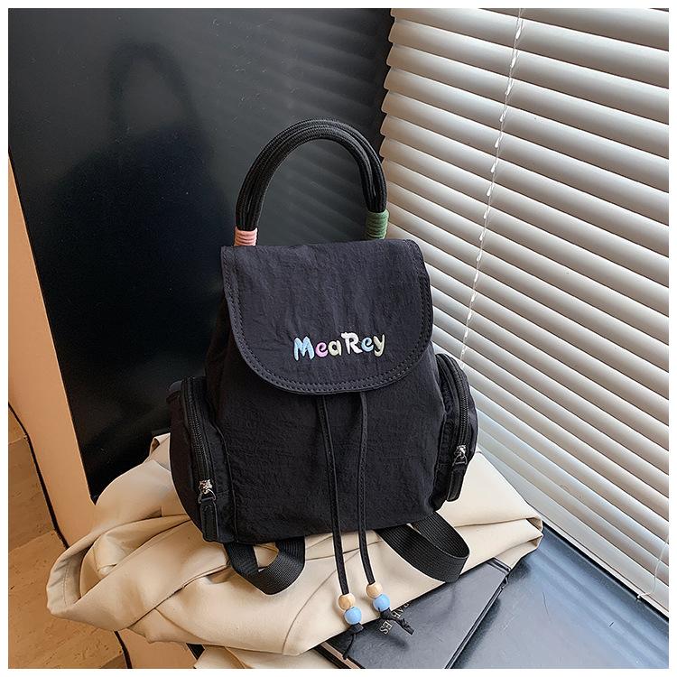 New Travel Double Shoulder Small Backpack Women's New Summer Fashion Lightweight Schoolbag Versatile Commuter Bag