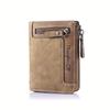 1pc Men's Retro Short Wallet, Multifunctional Fashion Zipper PU Leather Wallet, Ideal Gift for Men