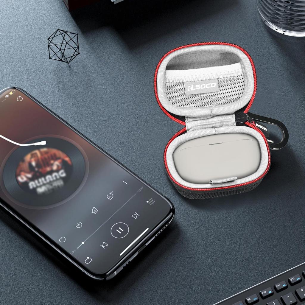 Чехол RLSOCO, совместимый с беспроводными наушниками Sony с шумоподавлением Sony WF-1000XM4 (черный)