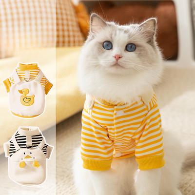 Кошка осень/зима мультфильм милые ремни двуногий балахон собака плюшевые мишки лысый кот домашнее животное одежда для кошек