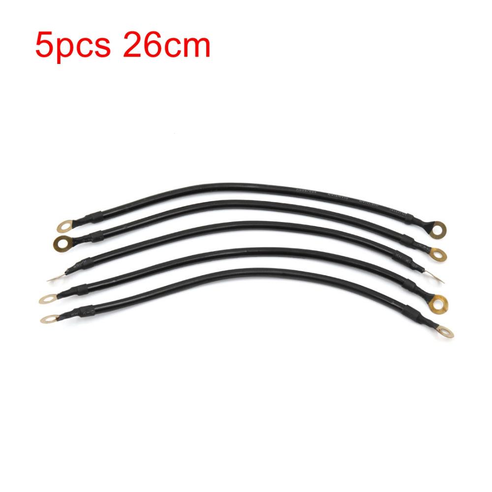 X Autohaux 26cm 46cm DC 12V 24V Black Car Auto Battery Ground Wire Electric Conduction Stable Voltage Cable