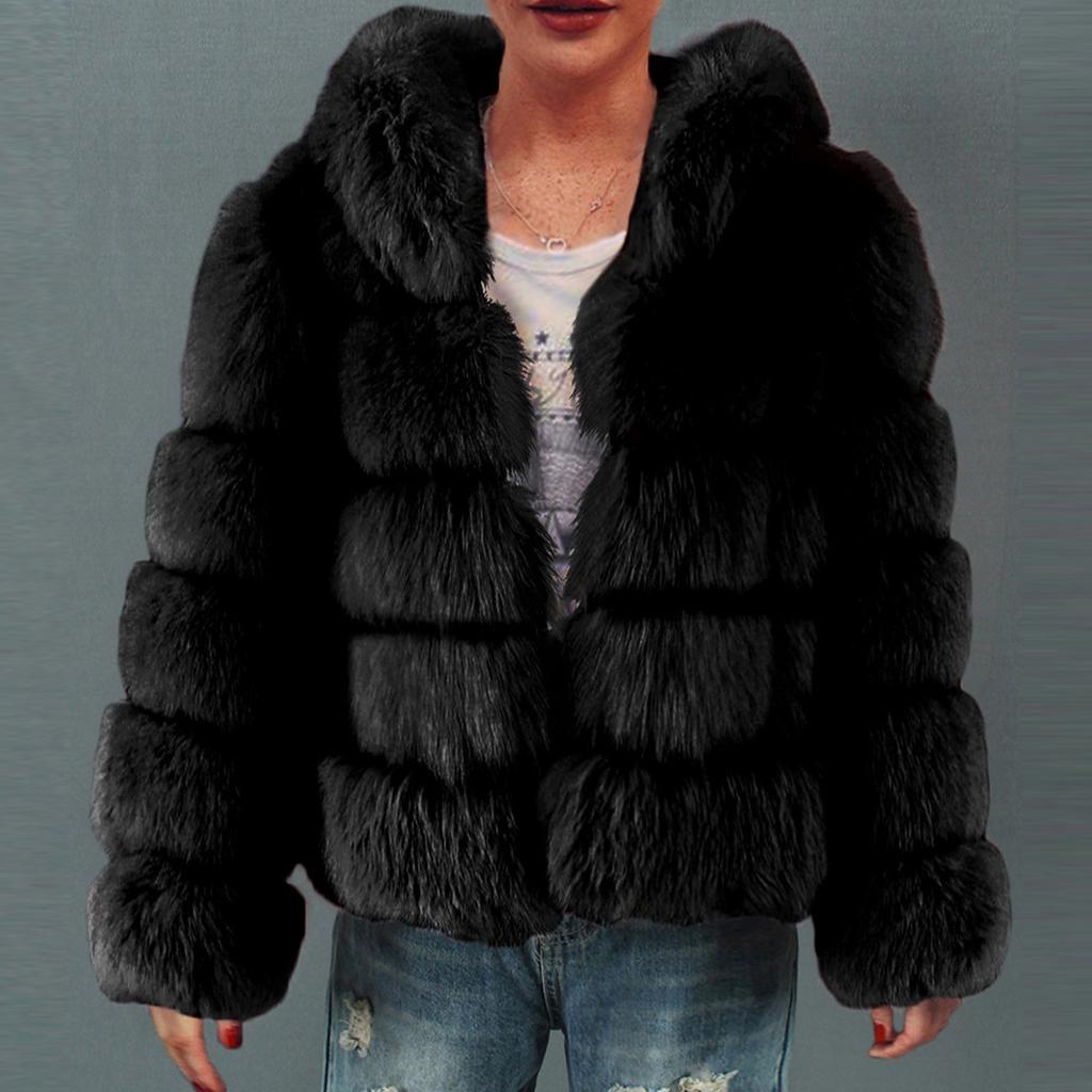 Женское модное повседневное пальто из искусственной шерсти