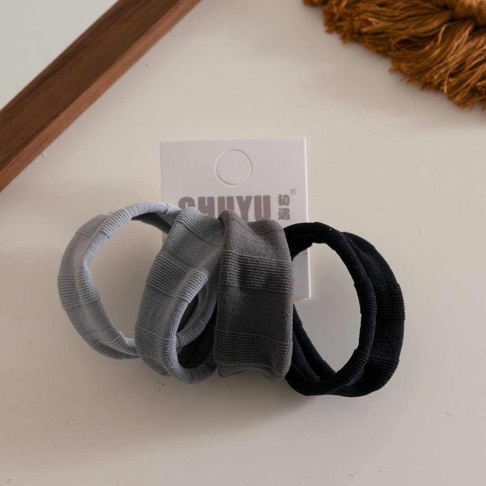 4pcs/set Seamless Hair Rope Set Macaron Color Elastic Hair Rings Simple Towel Hair Ties  Girl