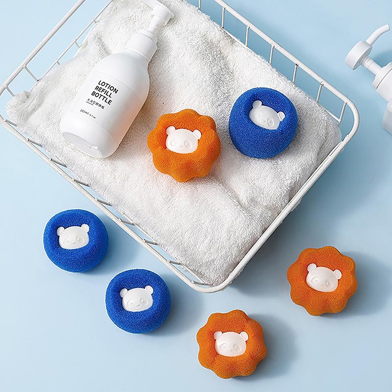 1/5Pcs Laundry Ball Kit Reusable Washing Machine Hair Remover Ball Cleaning Lint Fuzz Pet Hairs Clothes Household Product