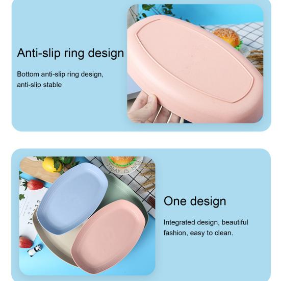 Практичная противоскользящая тарелка для еды Широко используемая пластиковая тарелка для еды с защитой от царапин