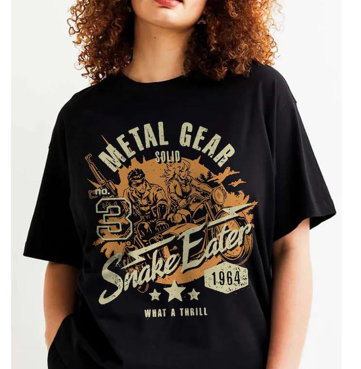 Casual Metal Gear Solid Snakes T-T-Shirts, Funny Metal Gear T-Shirt