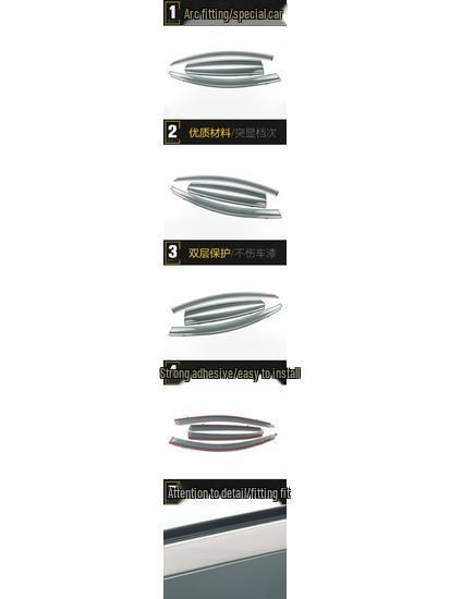 3D Stainless Steel Rain Guards for 08-12 Teana: Bright Strip Deflector Trim Accessories