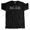 Mens Casual Teeshirt Fashion Brand Streetwear T Shirt ACAB Letter Printing Cotton T-shirt Bigger Size Drop Shipping