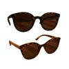 Women's Cat Eye Sunglasses Tortoiseshell Surfrider Brand Protection Index 3 and Polarized Lenses Retro and Trendy