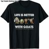 Футболка «Жизнь лучше с козами» от Goat Lover