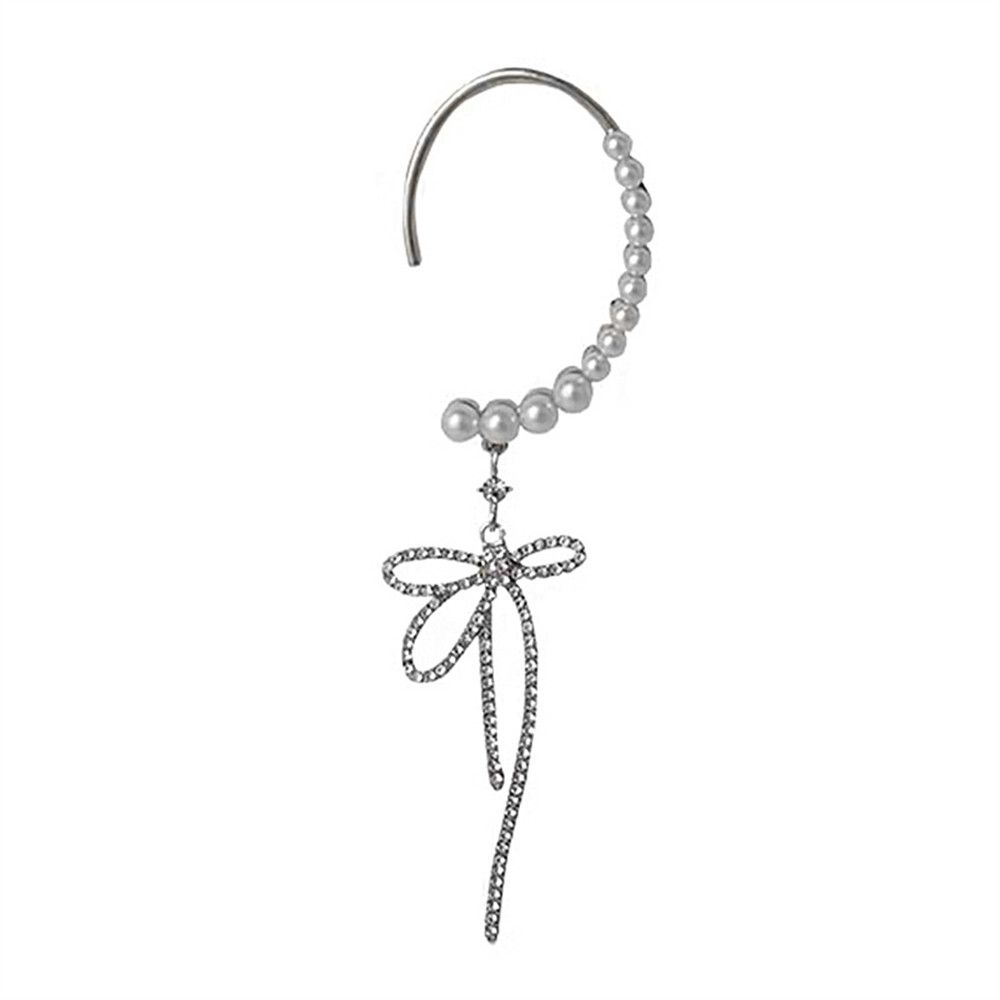 Женские цирконовые модные геометрические поддельные пирсинг-бабочки серьги-манжеты для ушей