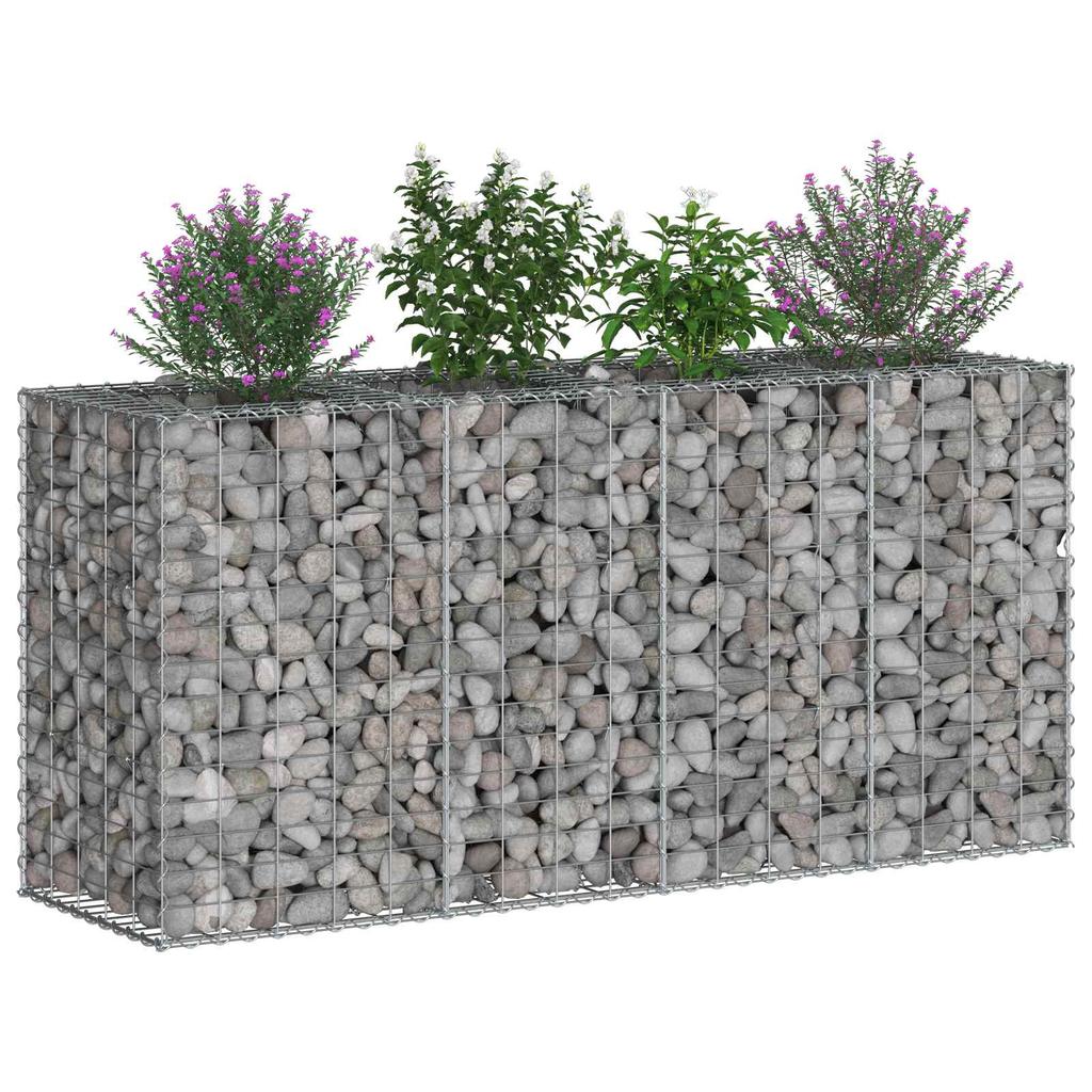 Gabion Raised Bed Silver