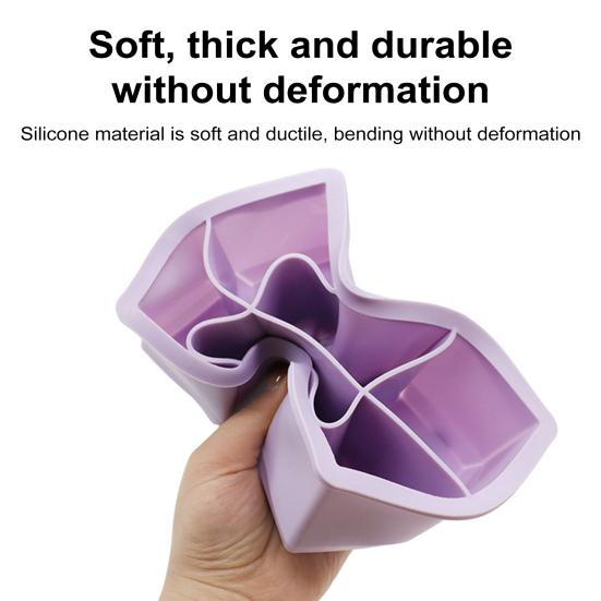 Форма для льда для морозилки 6 глубоких ячеек Толстая герметичная с прозрачной крышкой Пищевая многоразовая Антипригарная Легкое извлечение Расширенное дно Лед