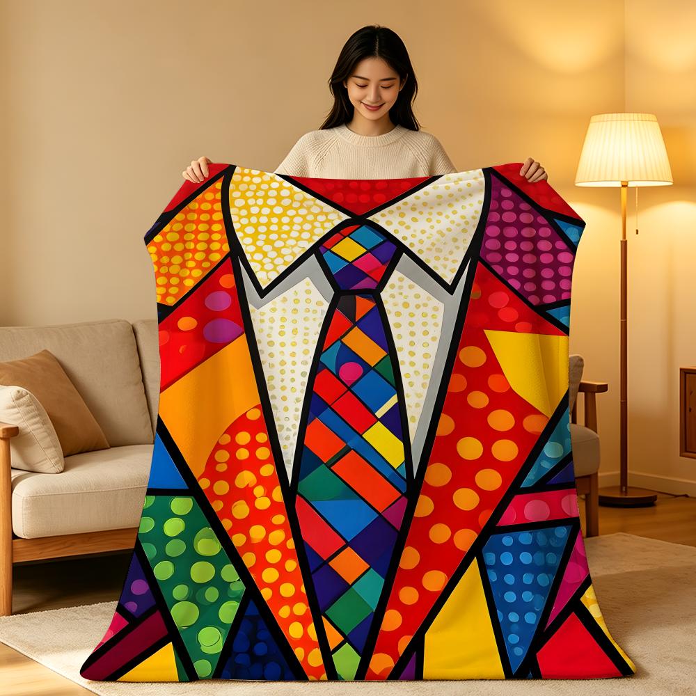 Artist R-Romero B-Britto Throw hot High-Density Short Plush Blanket Soft Skin-Friendly for Sofa Nap Air-Conditioned Room