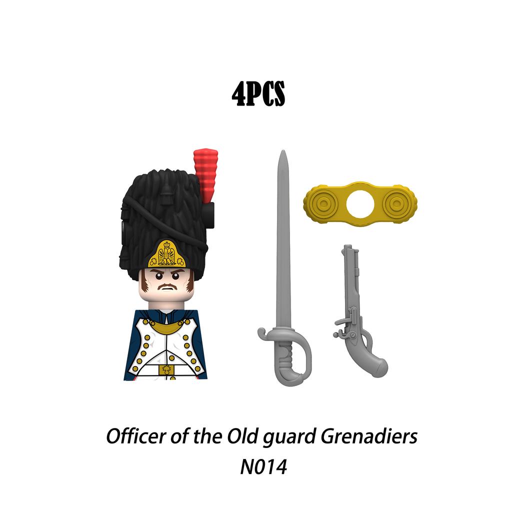 Военные Наполеоновские войны Солдаты Строительные блоки WW2 Русско-британская армия Фигурки Гвардия Пехота Оружие MOC Кирпичи Мальчик Игрушка