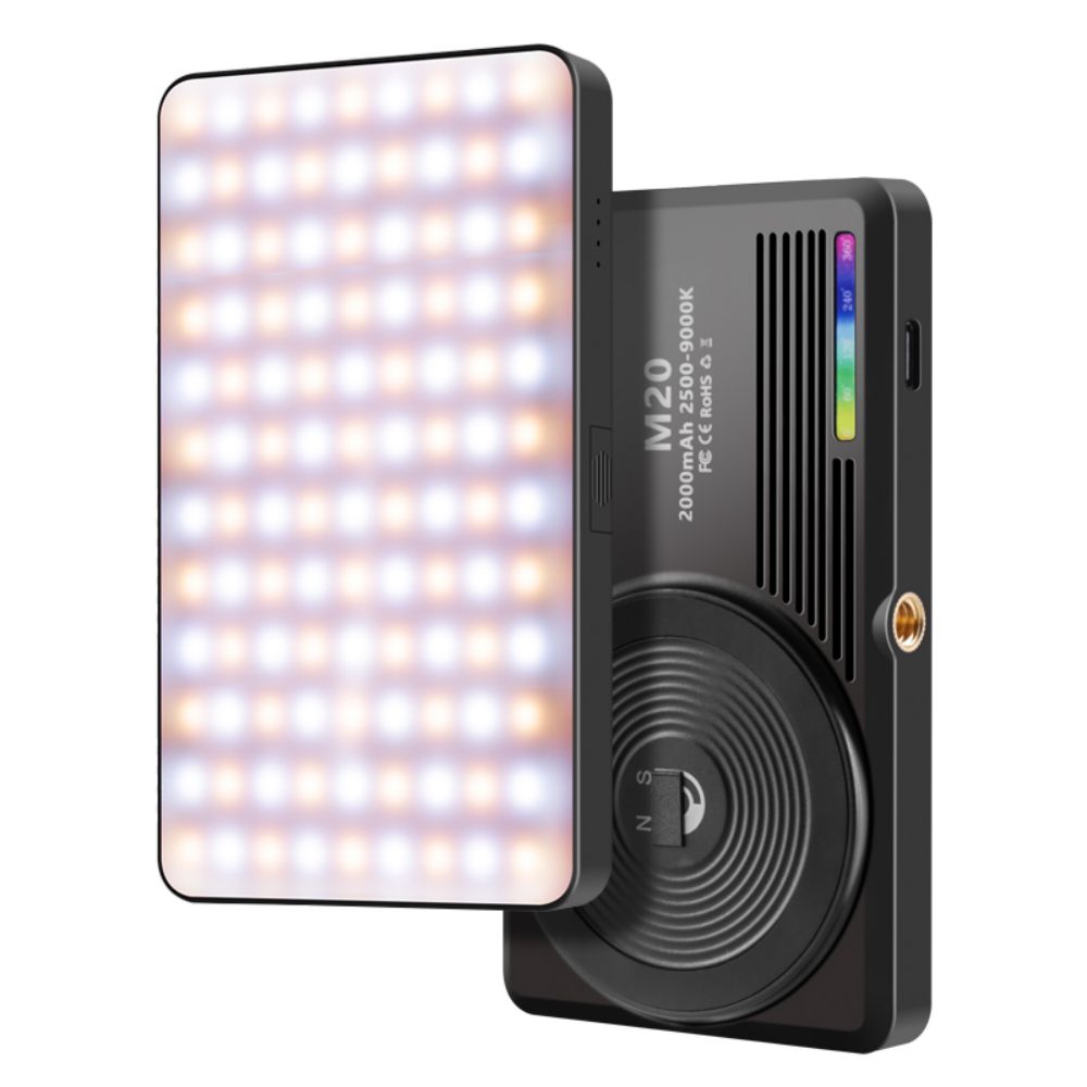 RGB Selfie Light 120+ High-quality LED Beads 2500-9000K Temperture 2000mAh Rechargeable Fill Light for Phone/Tablet/Laptop