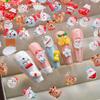 50Pcs 3D Santa Claus Snowman Elk Christmas Nail Charms Cartoon Xmas Sock Resin Nail Art Decoration DIY Nail Rhinestones Resin