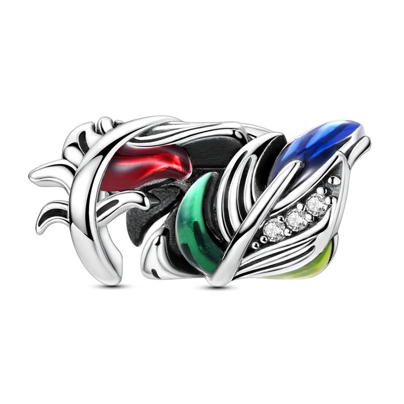 copper Colorful Charm Bead Charms Bead Sparkling Inlaid Zirconium Pendants Compatible With Authentic Accessories Bracelets Jewellery Gift